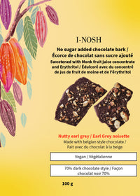 No sugar added chocolate bark - Nutty Earl grey